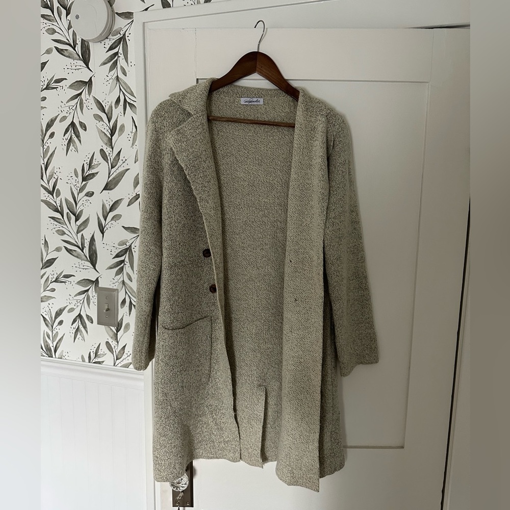 Magnolia Boutique Knit Cardigan - Heathered Grey